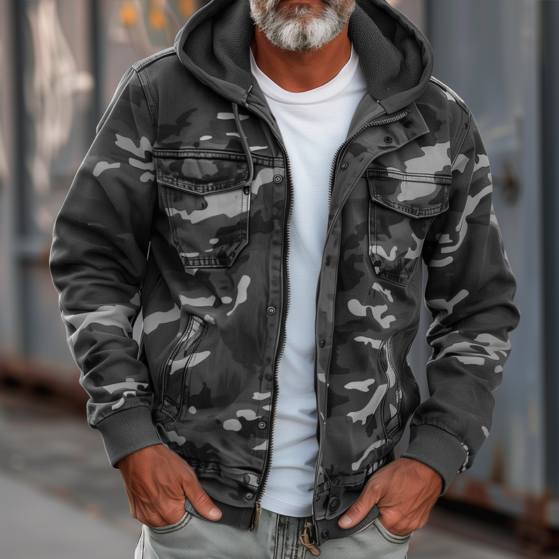 Emiliano Cargo Jas met Capuchon – Camouflage