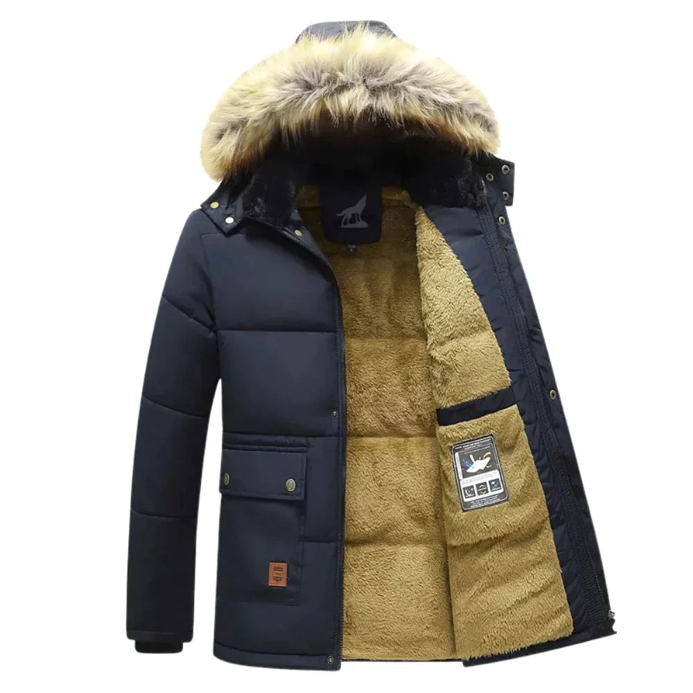 Heren Winterparka met Afneembare Capuchon – Warm & Stijlvol