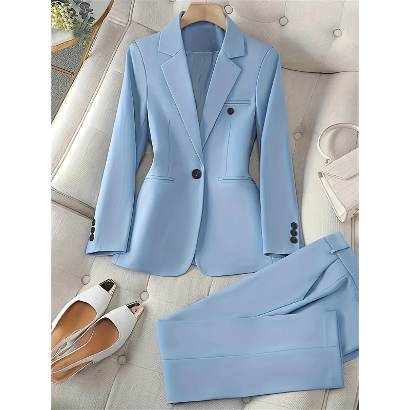 Klassieke Dames Blazer Set met Reverskraag