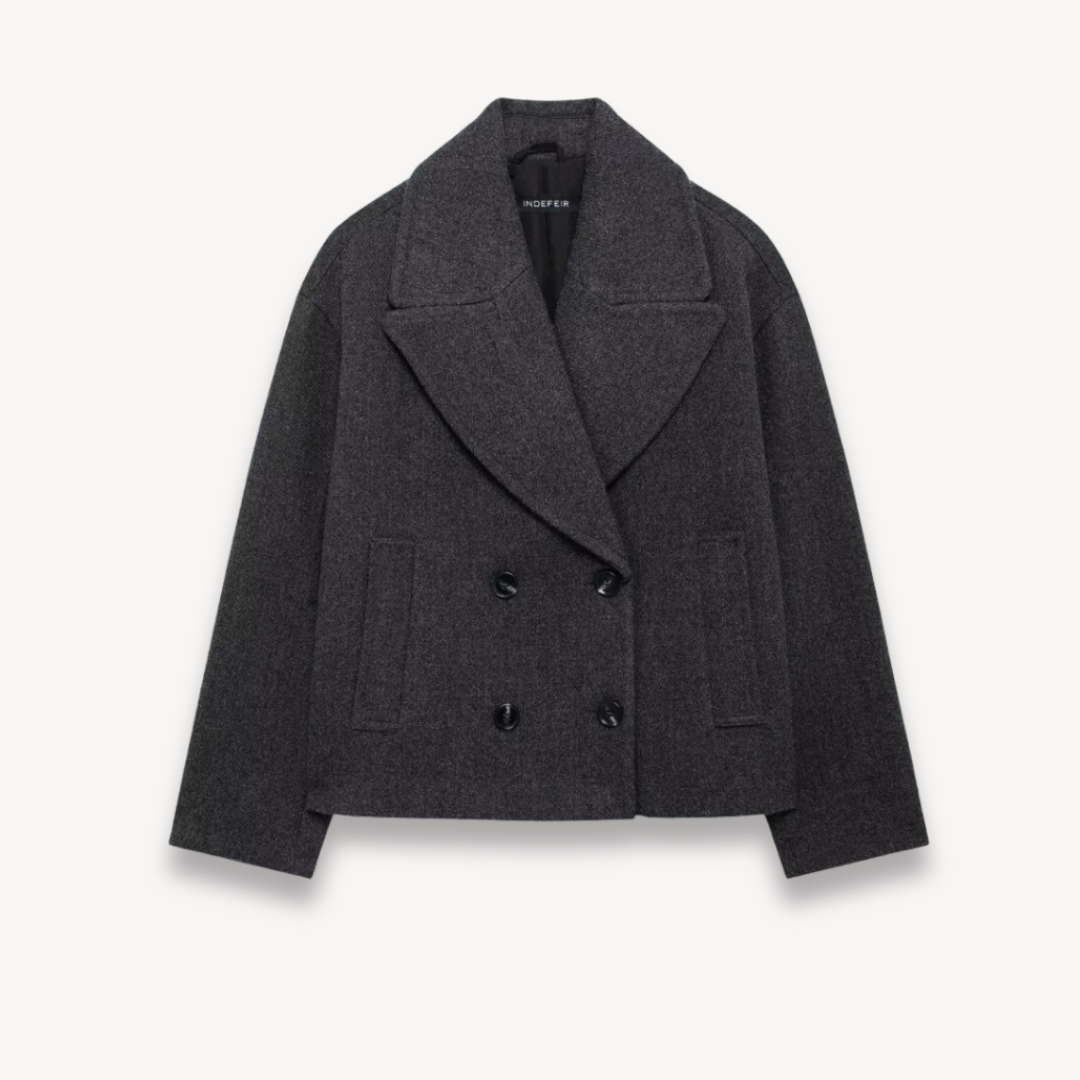 Dames Pea Coat – Klassieke Wol Mantel met Tijdloze Pasvorm