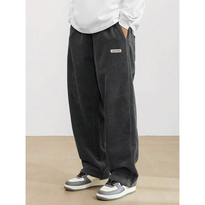 Heren Corduroy Broek – Loose-Fit met Rechte Pijp