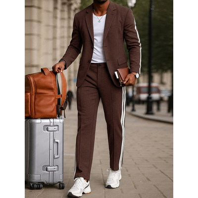 Modern Herenpak – Blazer & Broek met Side Stripe