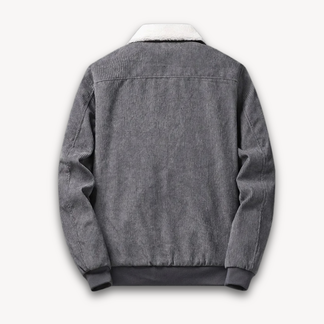 Heren Corduroy Jas met Sherpa Voering – Warme Winterjas