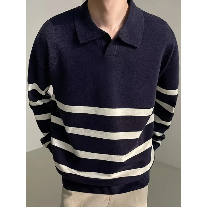 Heren Gestreepte Trui – Casual & Tijdloos Comfort
