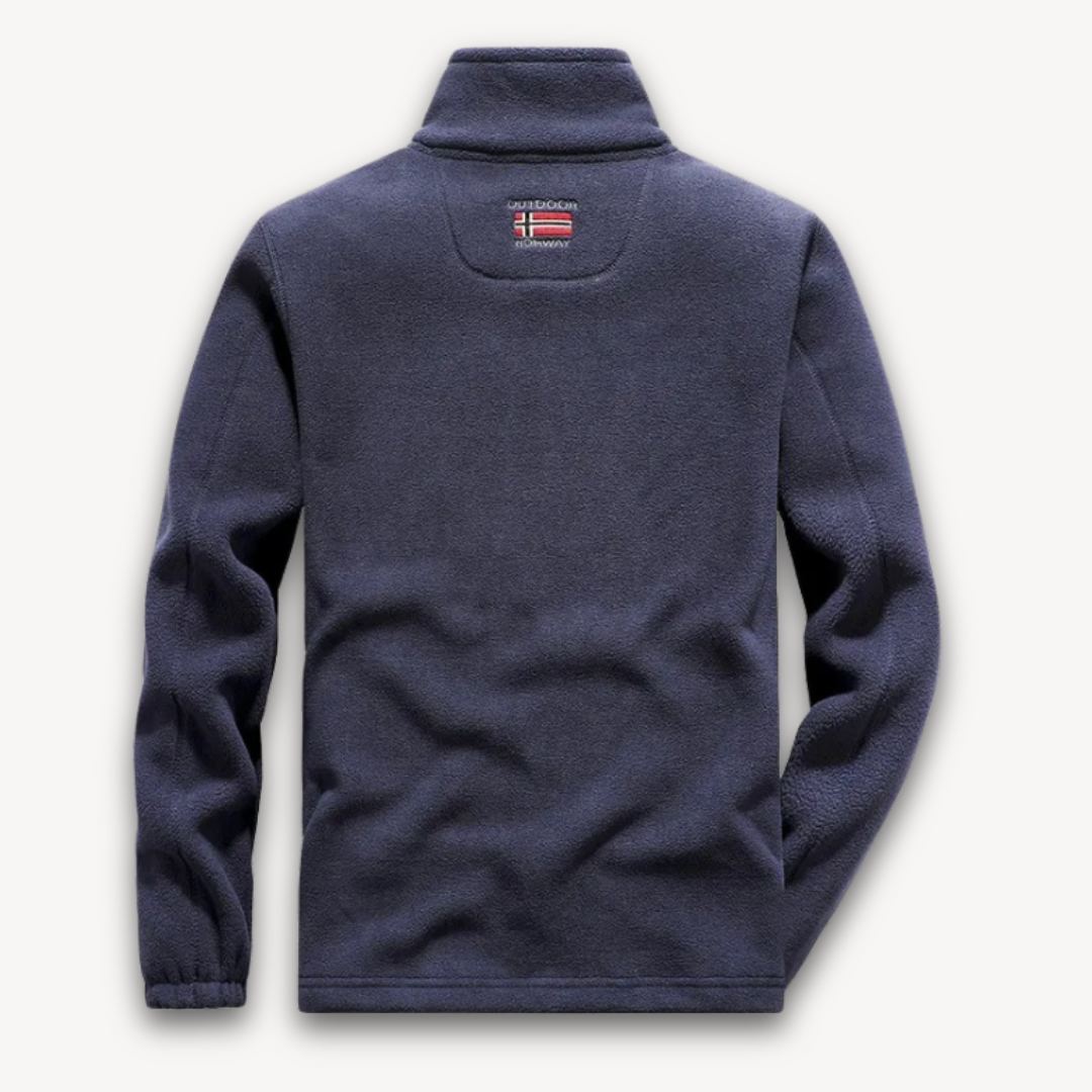 Heren Fleece Jas – Warme Outdoor Winterjas met Rits