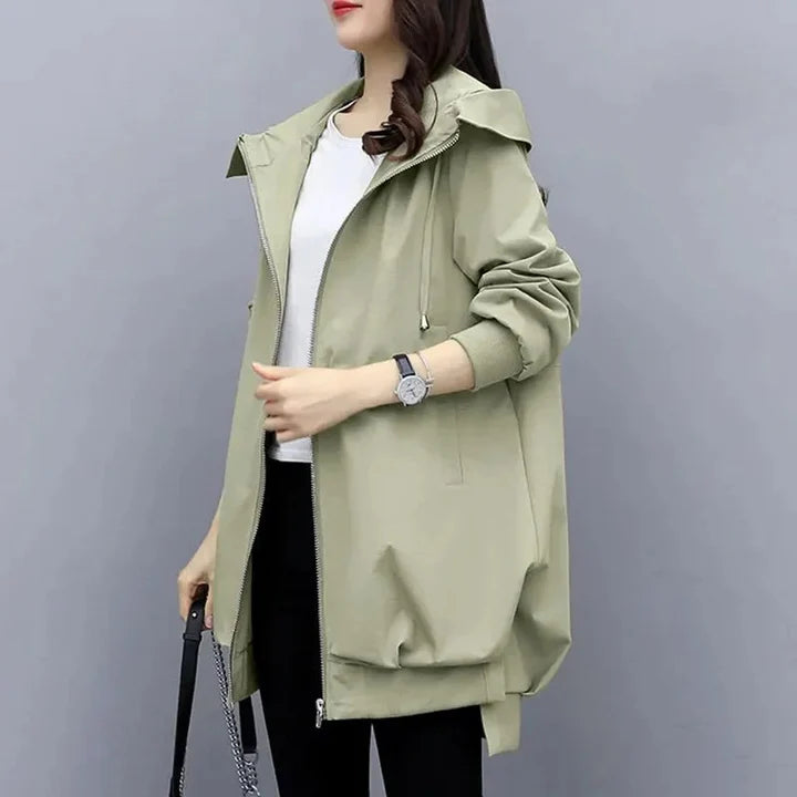 Trenchcoat Tussenjas Dames met Capuchon