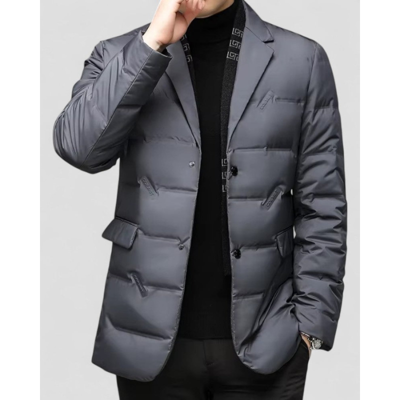 Heren Gewatteerd Quilted Jacket – Elegant & Veelzijdig