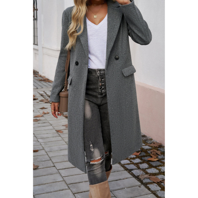 Elegante Lange Dames Winterjas – Getailleerd & Tijdloos