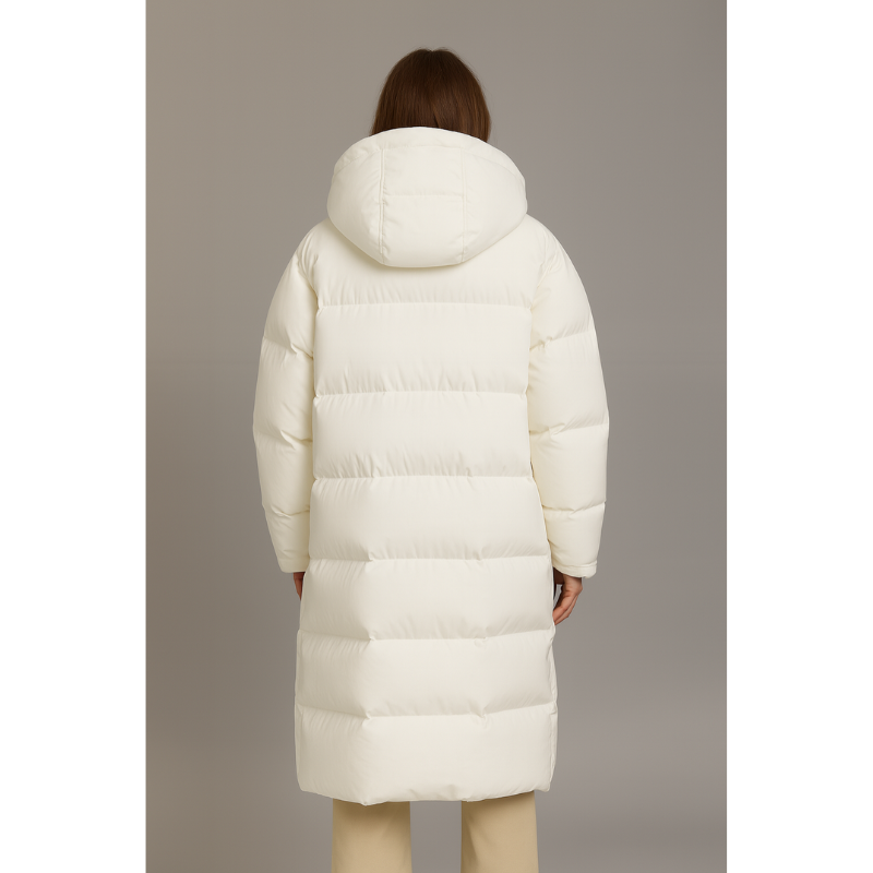 Milano Lange Dames Pufferjas met Capuchon