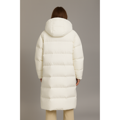 Milano Lange Dames Pufferjas met Capuchon