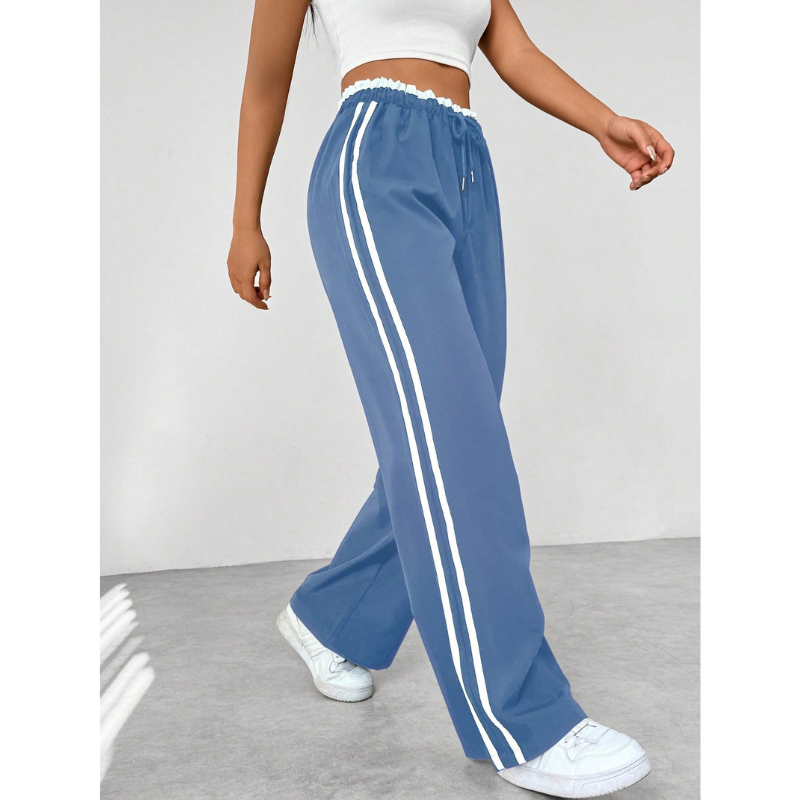 Milano Sportieve Wide-Leg Broek met Strependetail