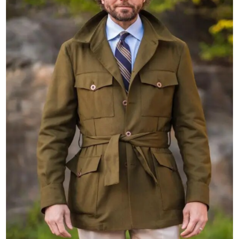 Korte Trenchcoat – Tijdloze Herenjas voor Herfst en Winter