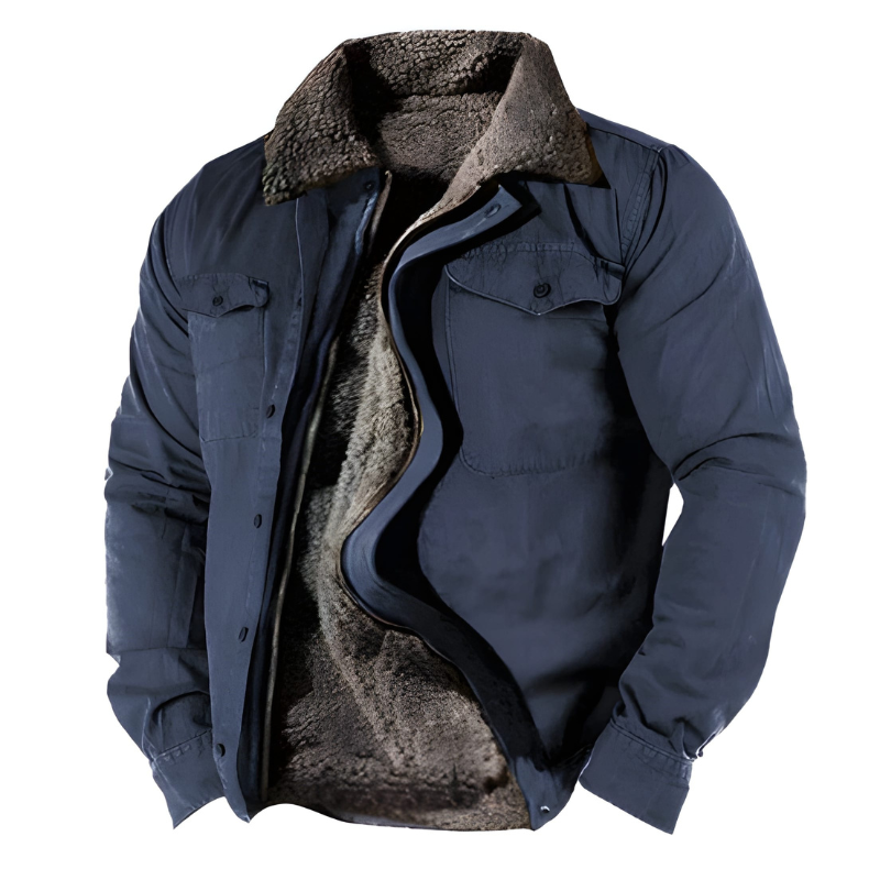 Heren Military Jacket – Winterjas met Functionele Zakken & Duurzaam Design