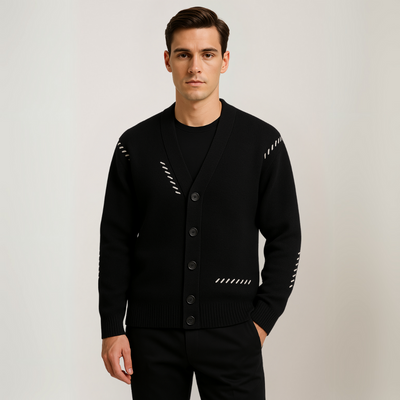 Heren Gebreid Vest – Wolmix, Luxe en Comfortabel