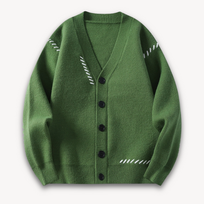 Heren Gebreid Vest – Wolmix Cardigan met Knopen