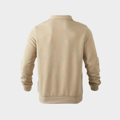 Luxe Quarter Zip Trui met Geometrisch Design – Heren