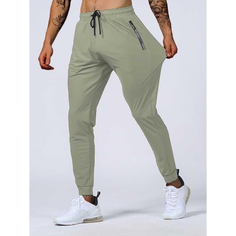 Heren Joggers – Ademend & Stretch met Ritssluiting en Trekkoord