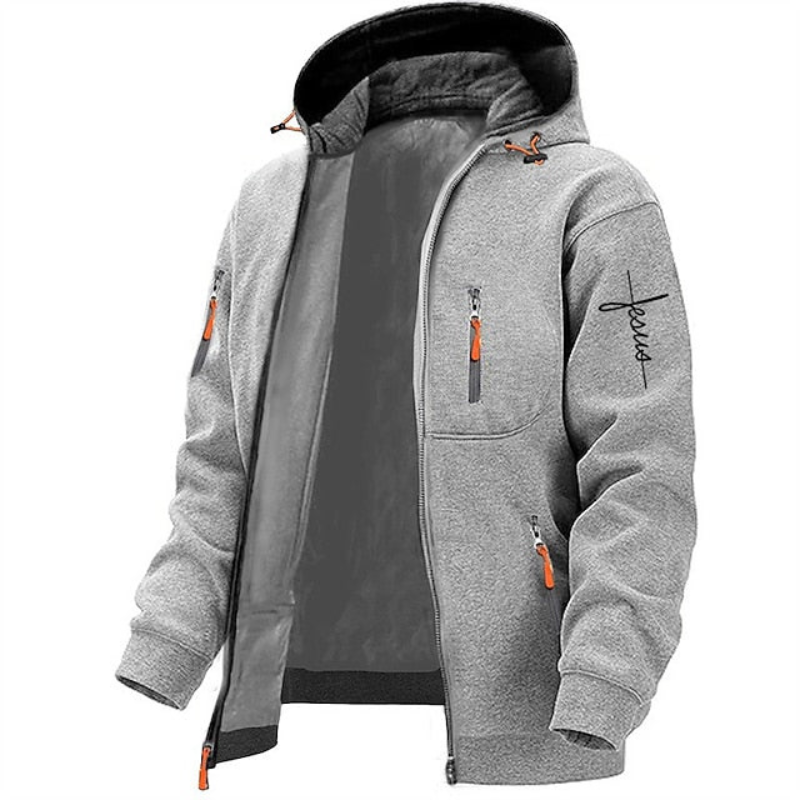 Heren Zip-Up Hoodie – Luxe Comfort met Capuchon & Minimalistisch Design