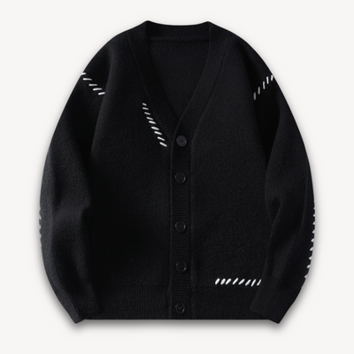 Heren Gebreid Vest – Wolmix Cardigan met Knopen