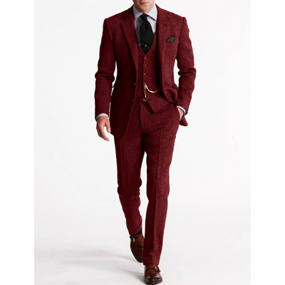 Heren 3-Delige Set – Klassieke Blazer, Vest & Broek