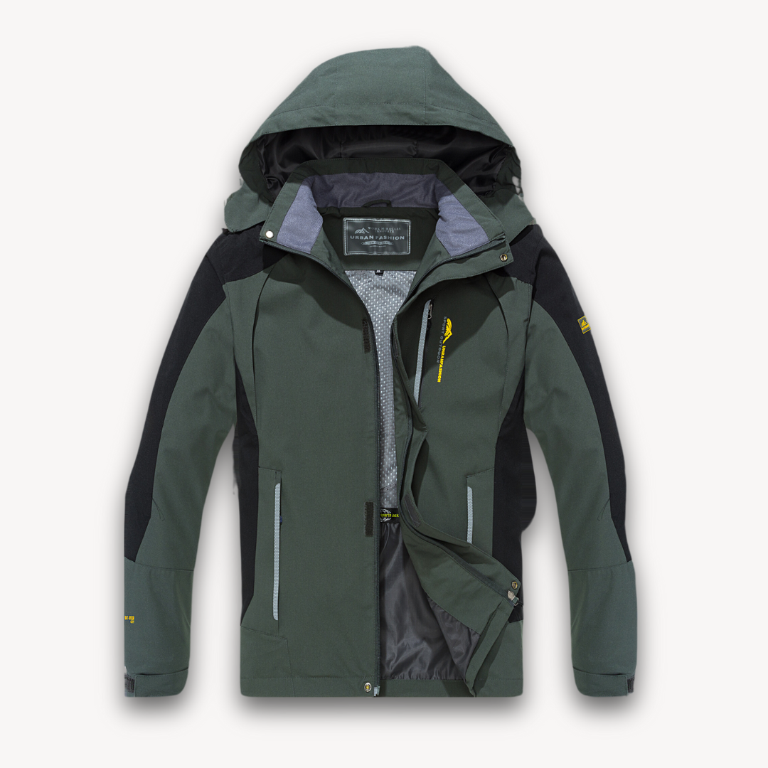 Heren Waterdichte Softshell Jas met Capuchon – Lichtgewicht Outdoor Windbreaker