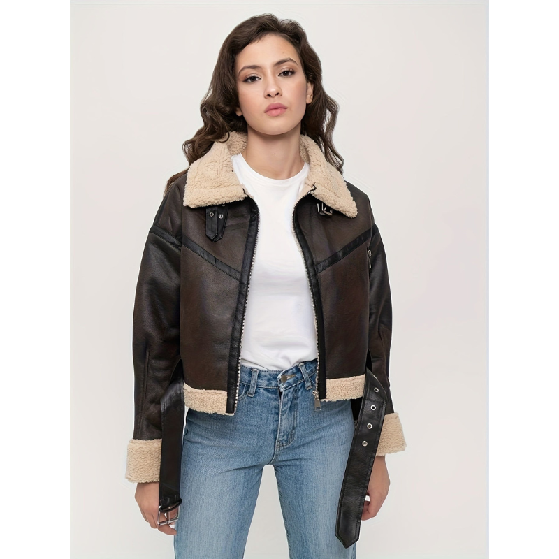 Dames Korte Jas met Reverskraag – Winterstijl