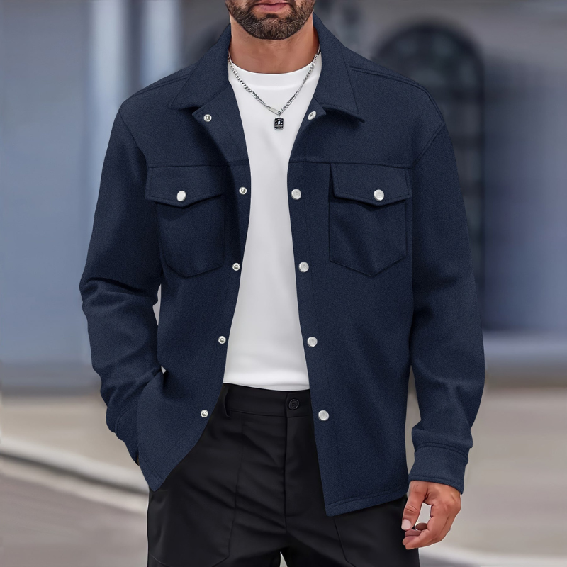 Heren Slim-Fit Blazer – Lichte Luxe Met Zakken