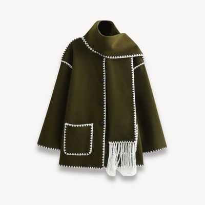 Dames Winterjas met Bijpassende Sjaal – Warm & Elegant