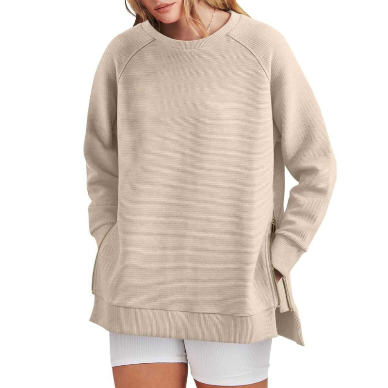 Dames Tuniek Sweatshirt met Rits