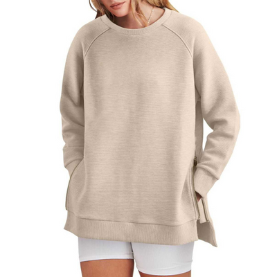 Dames Tuniek Sweatshirt met Rits