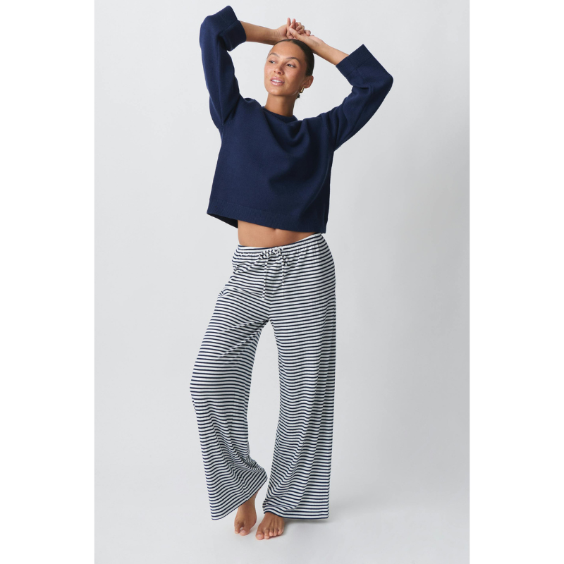 Broek Met Naad Navy Damesbroek