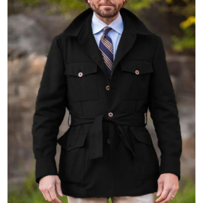 Korte Trenchcoat – Tijdloze Herenjas voor Herfst en Winter
