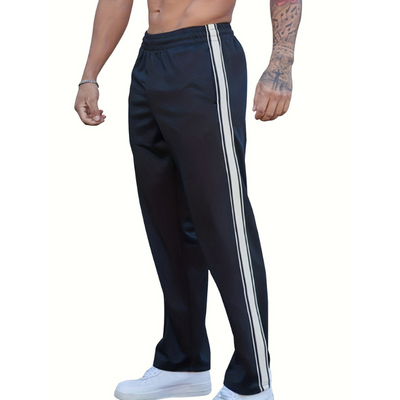 Heren Sportbroek – Lichtgewicht Gebreid met Losse Fit & Zijstreep