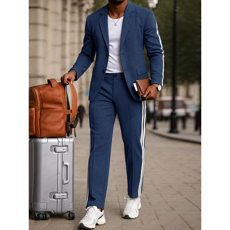 Modern Herenpak – Blazer & Broek met Side Stripe