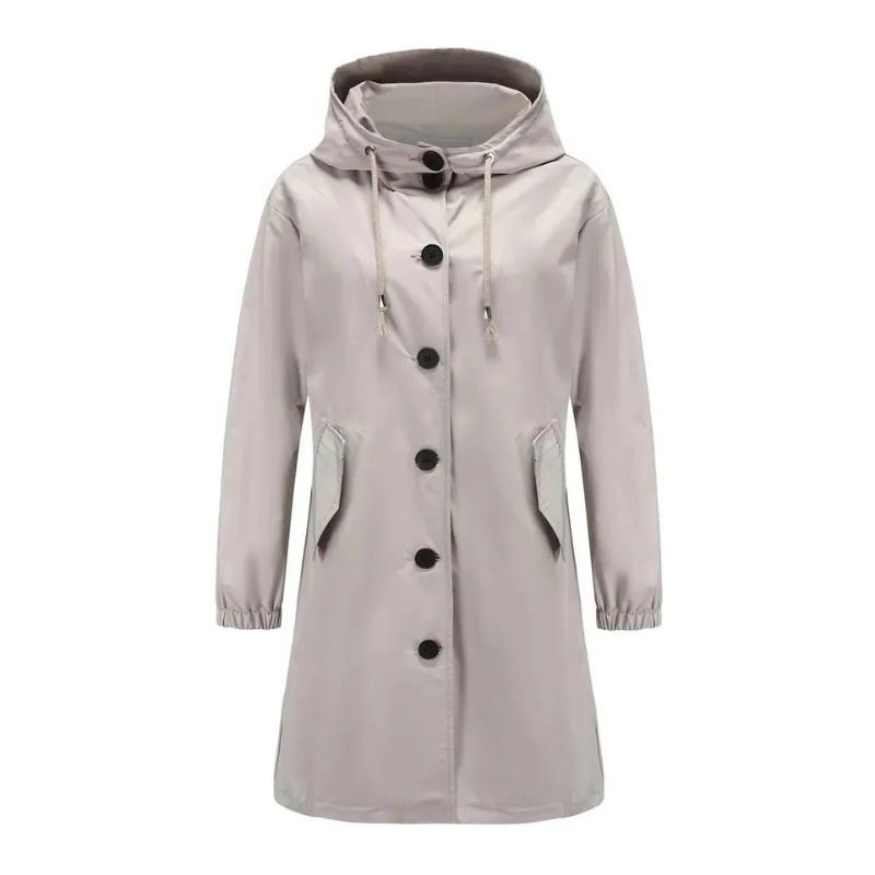 Dames Waterdichte Regen Trenchcoat met Capuchon