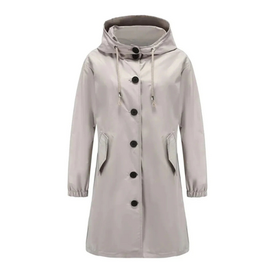 Dames Waterdichte Regen Trenchcoat met Capuchon