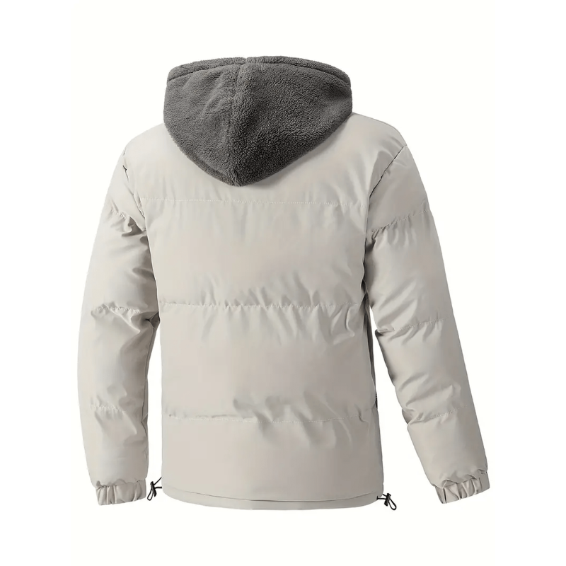 Heren Gewatteerde Winterjas met Fleece Capuchon – Waterafstotend & Warm