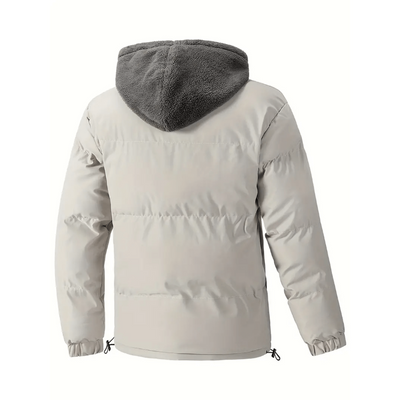 Heren Gewatteerde Winterjas met Fleece Capuchon – Waterafstotend & Warm