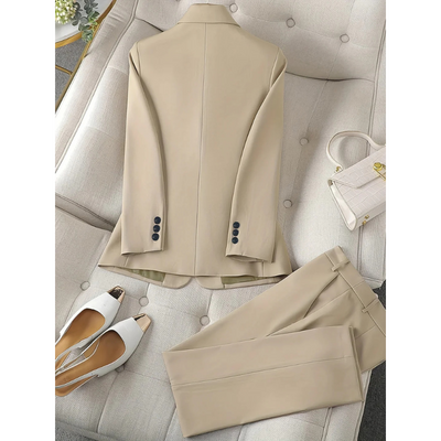 Klassieke Dames Blazer Set met Reverskraag
