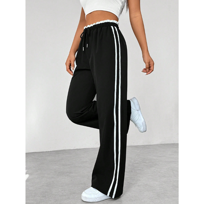 Milano Sportieve Wide-Leg Broek met Strependetail