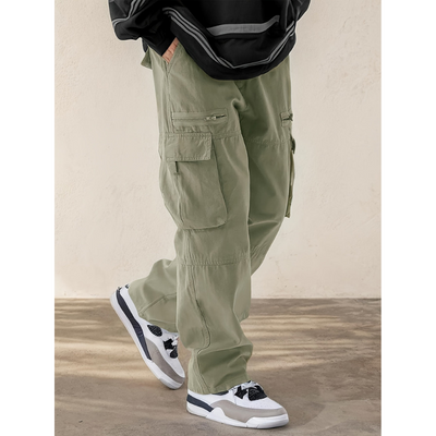 Heren Cargo Broek – Trekkoord & Klepzakken in Streetwear Stijl