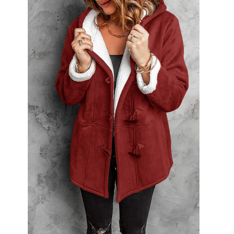 Dames Winterjas met Toggle Sluiting en Capuchon – Warm & Tijdloos