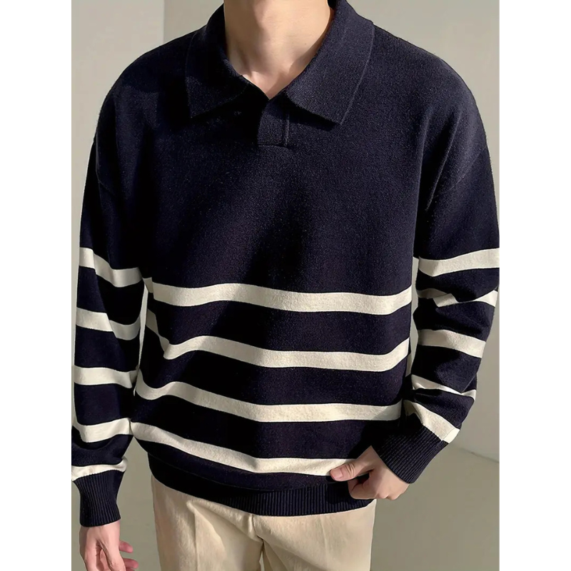 Heren Gestreepte Trui – Casual & Tijdloos Comfort