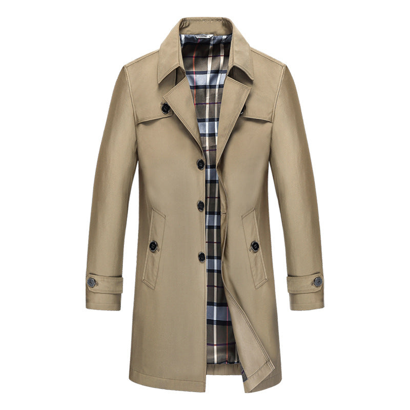 Heren Regenjas Trenchcoat – Tijdloze Winterjas Look met Elegante Stijl