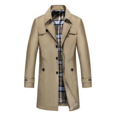 Heren Regenjas Trenchcoat – Tijdloze Winterjas Look met Elegante Stijl