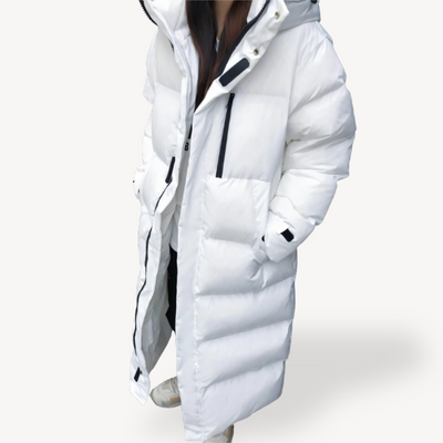 Women's Long Puffer Coat Hooded Down Winter Warm Jacket | Loravelle