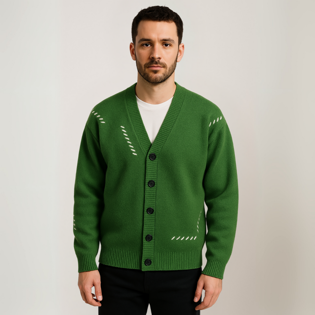 Heren Gebreid Vest – Wolmix, Luxe en Comfortabel