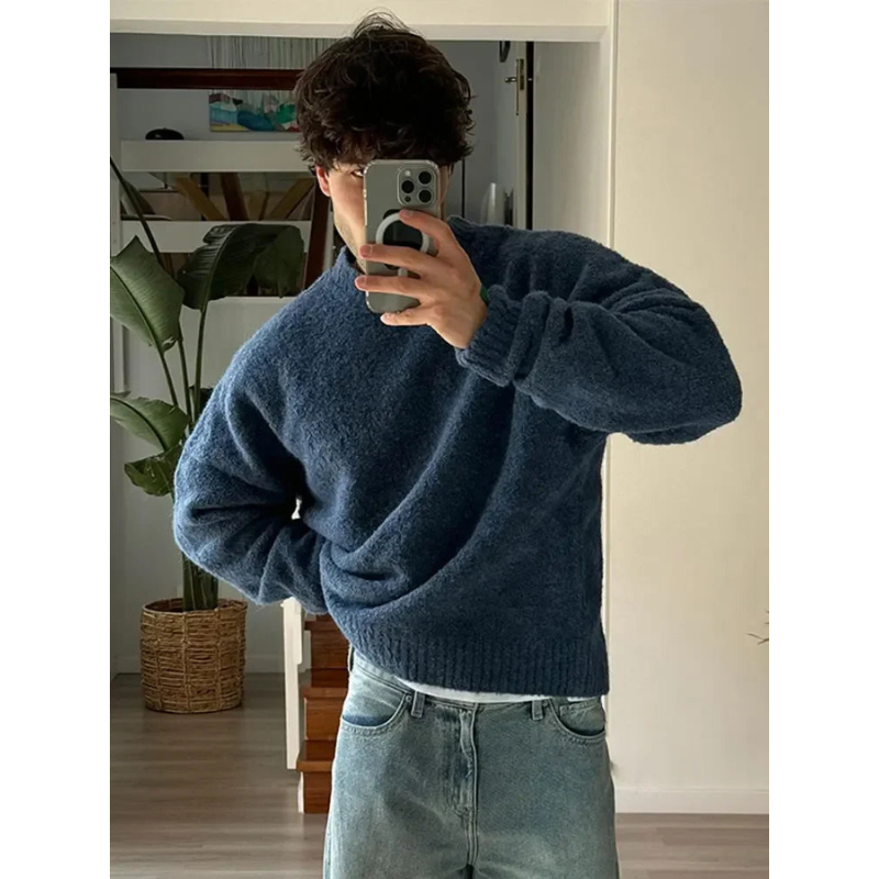 Heren Trui – Klassieke Sweater met Ronde Hals & Tijdloze Stijl