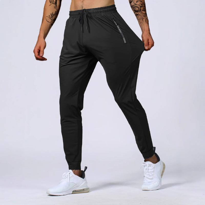 Heren Joggers – Ademend & Stretch met Ritssluiting en Trekkoord