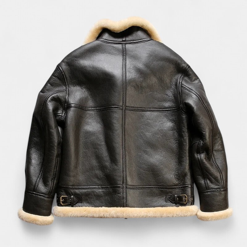 Leren Aviator Jas – Luxe Herfst/Winter Herenmode